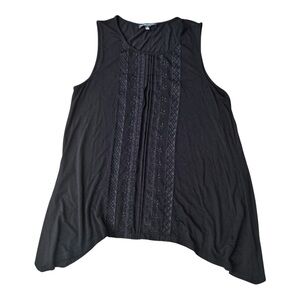 Adrianna Papell Sleeveless‎ Tank Top Womens Medium Black